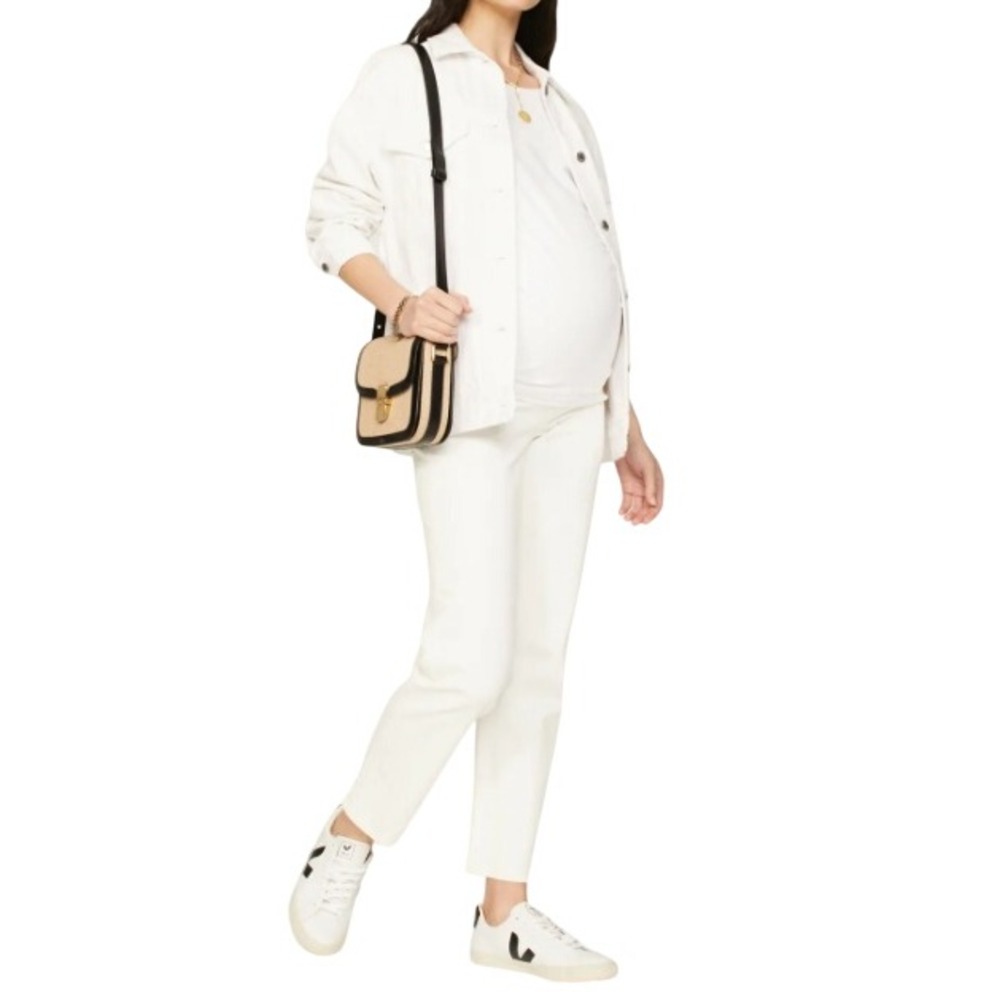 Madewell Women's White The Maternity Perfect Vintage Straight Jean Size 31